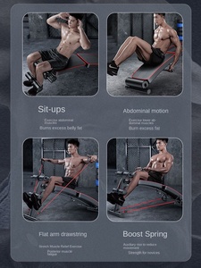 Banco de Ejercicios Multifuncional Plegable con Marco de Acero y PU Ecológico de 120 cm, Unisex, para Entrenamiento en Casa - Product Image 5