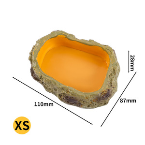 UniLink OEM ODM - Recipiente Redondo de Resina Ecológica para Alimentos, Simulación de Roca, Paisaje Acuático Profundo, para Reptiles y Anfibios - Product Image 6