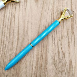 Stylo bille rotatif multicolore haut de gamme en métal avec grand diamant sur le dessus, personnalisable avec logo, idéal pour cadeau promotionnel d'entreprise - Product Image 6