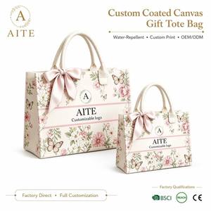 Factory Reusable Wholesale Medium Beach Personalized Elegant Flowers Concealed <strong>Buckle</strong> Gift Custom Canvas Tote <strong>Bags</strong> - Product Image 1