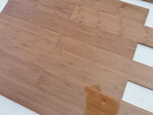 Parquet en bambou massif tissé à la main UvL personnalisé, 12 mm, finition brillante, couleur café, pose collée, pour salon, garantie 5 ans - Product Image 5