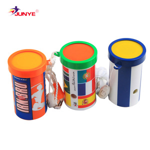 Sifflets cylindriques en plastique jaunes avec impression pour les matchs de ballon 7,4*4,4*3,9 cm, écologiques - Product Image 3