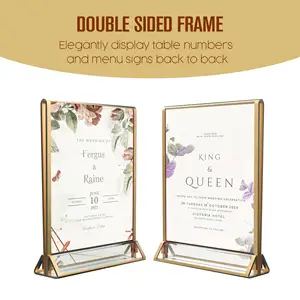 Custom Clear Sign Holder Plastic Paper Menu Holder Picture Paper Card Home Office Restaurant Booth Acrylic Display Frame