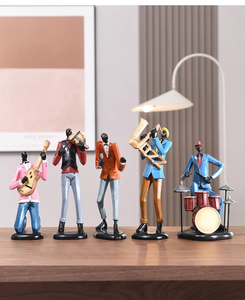 JAZZ JAZZバンド　ブルース　置物　インテリア　ヴィンテージ Vintage Jazz Band Ornaments - Creative Music Figures