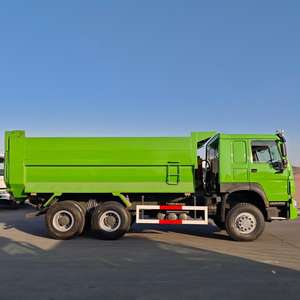 <span class=keywords><strong>Camion</strong></span> benne basculante d'occasion Sinotruk HOWO 371/375HP 6x4 pour transport en usine, carrosserie verte, plateau en U - Product Image 4