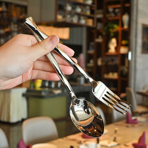 Ensemble de couverts en argent forgé de luxe en forme de diamant poli miroir haut Barre solide lavable au lave-vaisselle Cuillère à dîner Couteau à steak - Product Image 4
