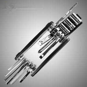 Kit d'outils de réparation de vélo multifonction, outils combinés en acier pour l'entretien des vélos de montagne avec finition galvanisée - Product Image 2