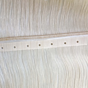 ต่อผมหรูหราแบบรัสเซีย  ชนิดผีเสื้อ  ผมแท้บริสุทธิ์  Genius Weft สี 1B สำหรับใช้ในร้านเสริมสวยมืออาชีพ - Product Image 6