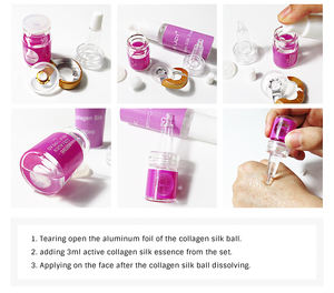 מותג פרטי אורגני פנים קולגן קרם כדור משי חלבון מהות עבור אנטי הזדקנות - Product Image 5