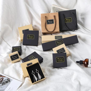 Glossy & Matt Laminated Cardboard Jewelry Packaging <b>Box</b> Embossed Paper Gift <b>Box</b> with Lid and Base - Product Image 2