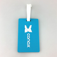 Étiquette de bagage en silicone avec logo personnalisé, étiquette d'identification de bagage en PVC, étiquette d'identification de valise personnalisée, cadeaux promotionnels