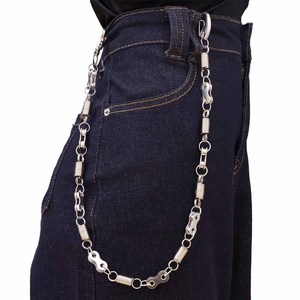 Chaîne de taille en acier inoxydable unisexe, chaîne de corps pour la danse de rue, style hip-hop, design à maillons à ressort - Product Image 2