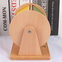 Boîtes cognitives Montessori en bois de hêtre massif et tambours textiles jouets éducatifs pour la petite enfance aides pédagogiques Montessori arc-en-ciel