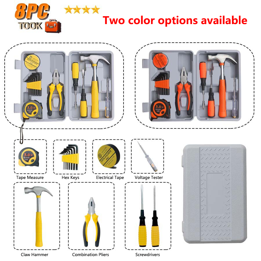Ensemble d'outils multifonctions de 8 pièces