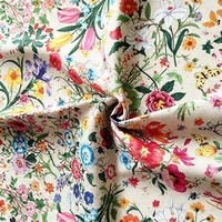Tissu imprimé en popeline 100 % coton tissé, motifs floraux, vente en gros directe usine chinoise, services OEM/ODM personnalisés, doublure de literie