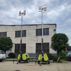 Mobile <b>Lighting</b> Tower Led <b>Light</b> Source 50000 Hours Lifespan Yellow Color For Mining Construction Site Use - Product Image 2