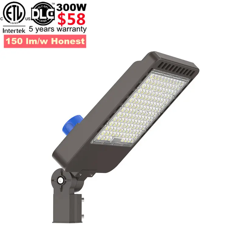 ETL CETL DLC 5,1 regulable al atardecer hasta el amanecer accesorio LED poste caja de zapatos LED 300W 250W 277V 347V 150lm/W alumbrado público de alta potencia