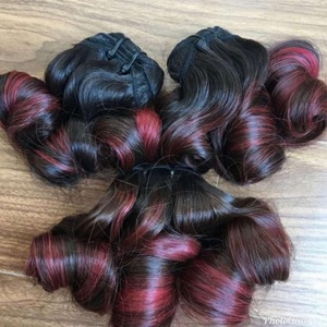 Cabello Humano Funmi <span class=keywords><strong>en</strong></span> Rollo de <span class=keywords><strong>Huevo</strong></span>, Color Mixto/Ombre, Doble Trama 12A, con Cierre/Frontal, Venta al Por Mayor - Product Image 4