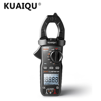 KUAIQU penjepit Meter Digital, KM216B True RMS 600A AC/DC NCV deteksi voltase Tester pengukuran jarak otomatis dengan senter & lampu latar
