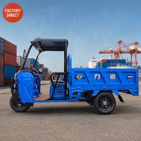 Triciclo Eléctrico de Carga de Gran Capacidad, 60V 72V, Triciclo Eléctrico de Servicio Pesado para Transporte Agrícola