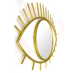 Eye Shape Modern Gold Wall Mounted Metal <strong>Frame</strong> <strong>Mirror</strong> Decorative for Living Room - Product Image 3