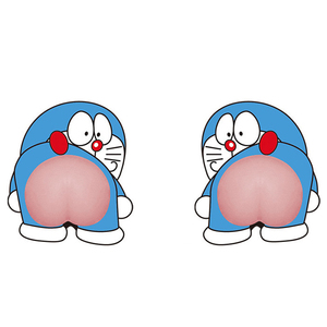 Vente en gros d'autocollants anti-collision pour porte de voiture en silicone 3D autocollants de décoration de fesses en forme de dessin animé mignon - Product Image 1