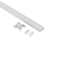 Profilé en aluminium LED carré à montage en surface série 6063, tempérisé T5, avec couvercle PC laiteux pour éclairage linéaire de plafond et de meuble