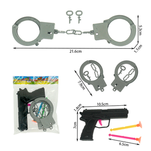Set di Giocattoli Poliziotto Simulato con Pistola, Ago a Ventosa e Manette - Set di Gioco in Plastica per Bambini - Product Image 1