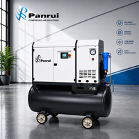 Compresseur d'air à vis portable monophasé 220V 60Hz, 10HP 7.5kW, réservoir d'air 220L, 8-13 bars, conception mobile pour la pulvérisation de meubles