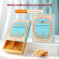 Boîte à tiroir rigide en carton blanc personnalisée pour cadeaux et artisanat avec gaufrage, lamination brillante, forme rectangulaire, emballage personnalisable