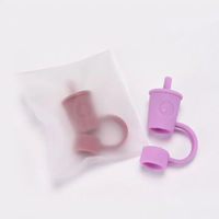 Capuchons de paille en silicone écologiques, anti-poussière, réutilisables, pour gobelets, accessoires de bar, avec logo personnalisé