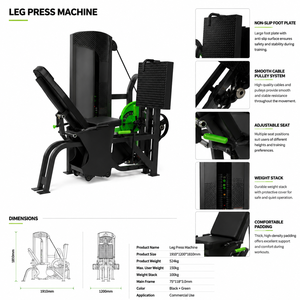 Máquina de <span class=keywords><strong>prensa</strong></span> de piernas sentada SK Legs para cuádriceps y glúteos, equipo de fitness profesional para gimnasios comerciales y entrenamiento de fuerza - Product Image 2