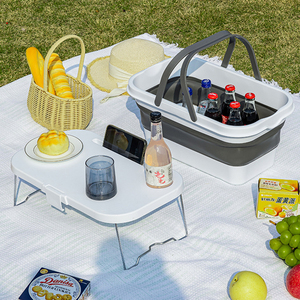 Cesta Plegable de Alta Calidad para Camping, Cesta de Almacenamiento con Tapa, Contenedor para Picnic - Product Image 1