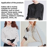 Tissu brocart en coton artificiel épais imprimé à pois pour l'été, idéal pour les vêtements d'intérieur et les pyjamas pour garçons
