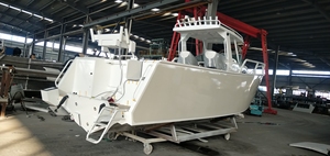 Motoscafo da pesca in alluminio con cabina centrale da 7.5m 24 piedi con passeggiata per la pesca di gioco - Product Image 4