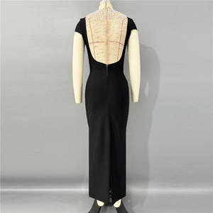 Novance-Robe de soirée pour femme, tenue de soirée, élégante, argentée, grande taille, 2025 - Product Image 4