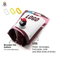 Pochette debout personnalisée 1L,1.5,2L,3L,5L avec robinet, pochette à presser pour jus de fruit, emballage aseptique pour cocktails