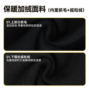 Qianqianwo Full Face Mask Fleece Windproof Warm Cycling Neck Protector Anti Dust Motorcycle Helmet Liner - Product Image 4