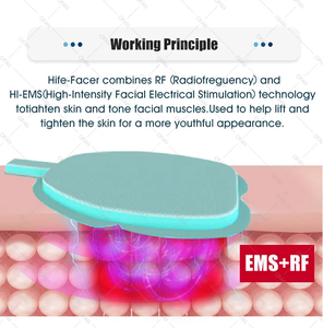 เครื่องกระตุ้นไฟฟ้าสำหรับผิวหน้า นวดกระตุ้นกล้ามเนื้อ ยกกระชับใบหน้า ปรับรูปหน้าด้วยคลื่นวิทยุ RF และ EMS - Product Image 2