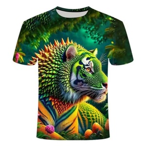 เสื้อยืดพิมพ์ลาย 3 มิติแบบส่วนตัวสำหรับฤดูร้อน - ซีรีส์ผลไม้และสัตว์แสนสนุก - แฟชั่นแขนสั้นคอกลม - Product Image 2
