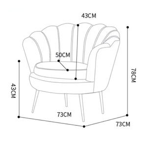 Wholesale Luxury <strong>Flower</strong>-Shaped Accent <strong>Chair</strong> Fancy Single Sofa Dining <strong>Chairs</strong> Living Room Furniture - Product Image 2
