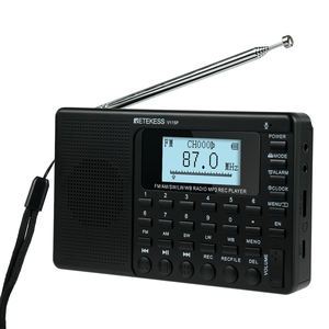 Lecteur MP3 portable multilingue avec radio AM/FM/SW/LW/WB toutes bandes, enregistrement TF/AUX, USB Type-C, pour voyage et maison, avec horloge multibandes - Product Image 1
