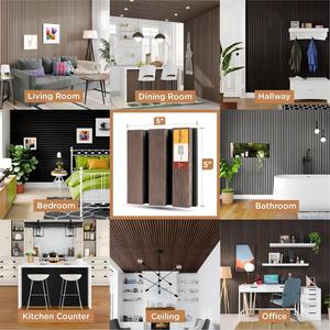Panneau de grille en bois MDF sur mesure pour revêtement mural et de plafond intérieur, disponible pour les projets de construction, OEM disponible - Product Image 4