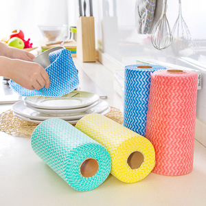 Chiffons de nettoyage non tissés, 50 pièces, réutilisables, pour la cuisine, la vaisselle, rectangulaires, multi-usages, pour la maison - Product Image 1