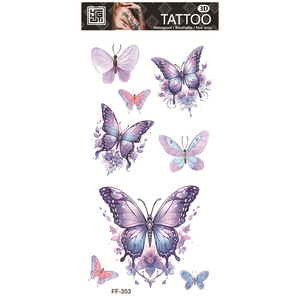 Tatuaje Temporal de Mariposa Estilo Indio, Adhesivo Impermeable de Papel Colorido para Arte Corporal en Cara, Brazo y Cuerpo - Product Image 4