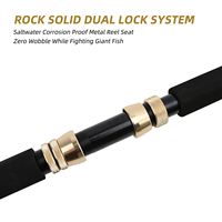Joran Pancing Laut Dalam Daya Tinggi 130LB 1.69m Super Keras untuk Memancing Ikan Besar, 2 Seksi, Bahan Fiberglass