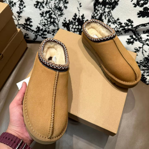 Bottes de neige de marque de luxe pour hommes et femmes, chaussures de marche toutes saisons, confortables, tige en tissu, fourrure, bottes de neige à la cheville - Product Image 6