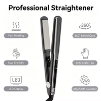 Lisseur de cheveux professionnel OEM à chauffage rapide, multifonctionnel, avec panneau en céramique alliage, écran LED, fonctionnement automatique