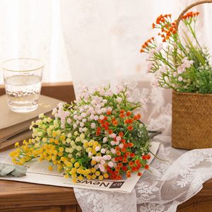 CallaFloral Ramo de Flores Artificiales de Baby's Breath, Decoraciones de Boda de Plástico, Rojo, Naranja, Morado MW61333 - Product Image 1