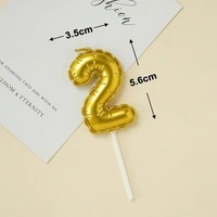 Ballons dorés en forme de chiffres, 26 bougies numérotées pour les célébrations d'anniversaire, de Pâques, du Ramadan et du Nouvel An - Vente chaude
